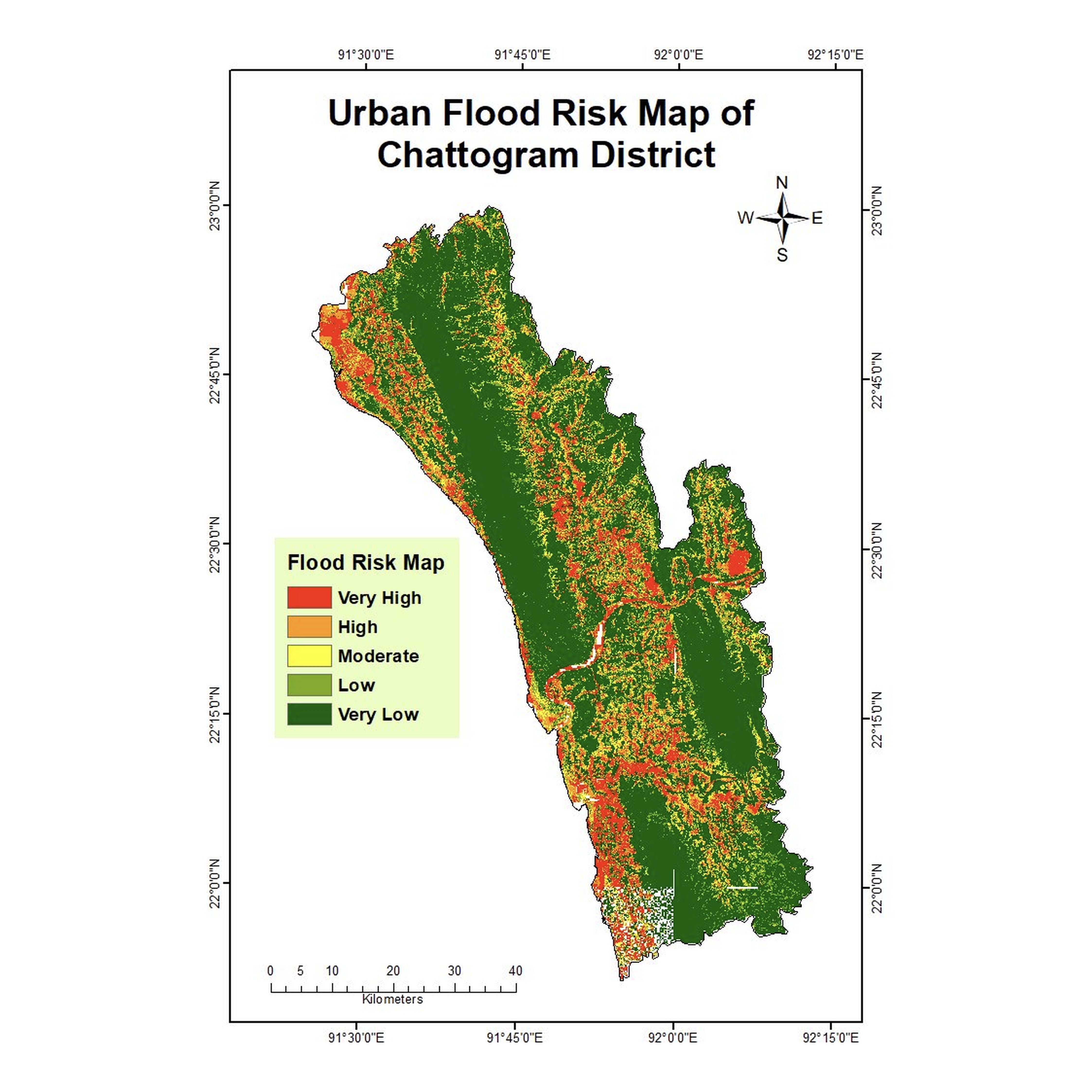 Chattogram flood risk map